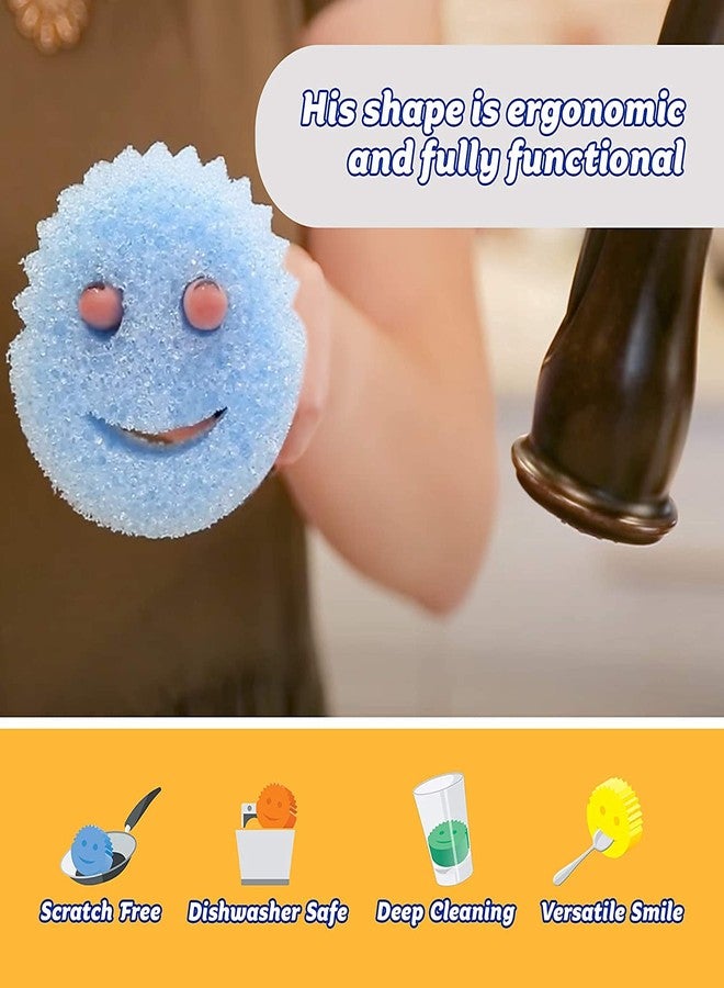 Scrub Daddy Sponge Set - Colors - Scratch-Free Scrubbers for Dishes and Home, Odor Resistant, Soft in Warm Water, Firm in Cold, Deep Cleaning, Dishwasher Safe, Multi-use, Functional (6 Count) - Image 3